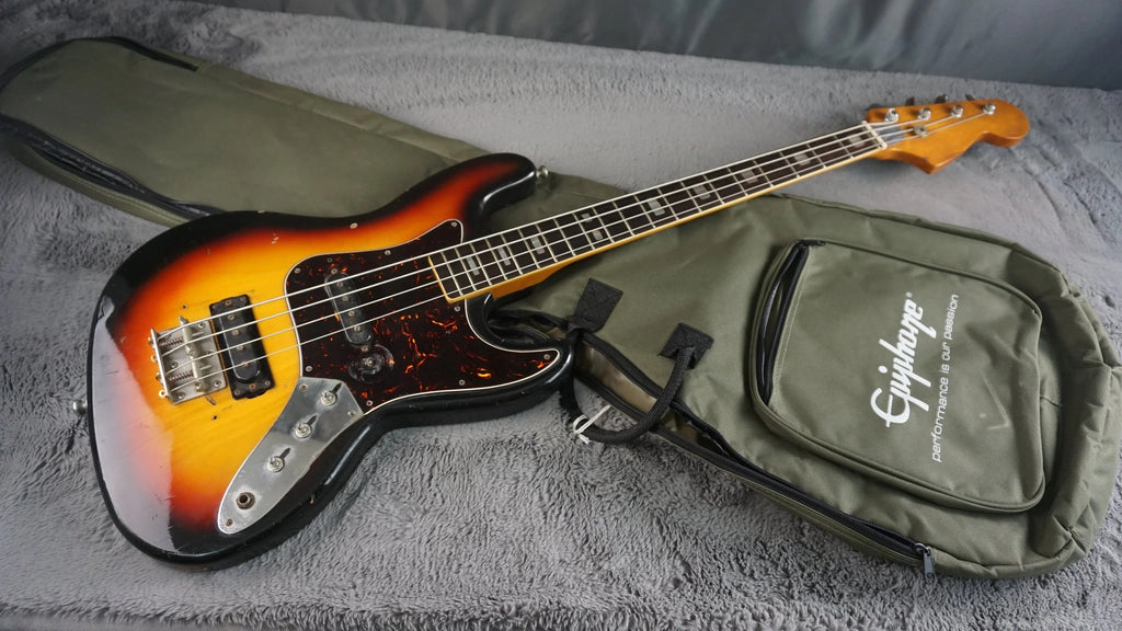 Vintage MIJ Offset 4-String Bass Sunburst – 30" Short Scale