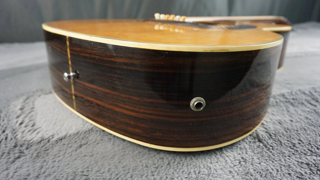 Morris F-15 OM Japan Acoustic Guitar w/ Built-In Electronics & Hard Case