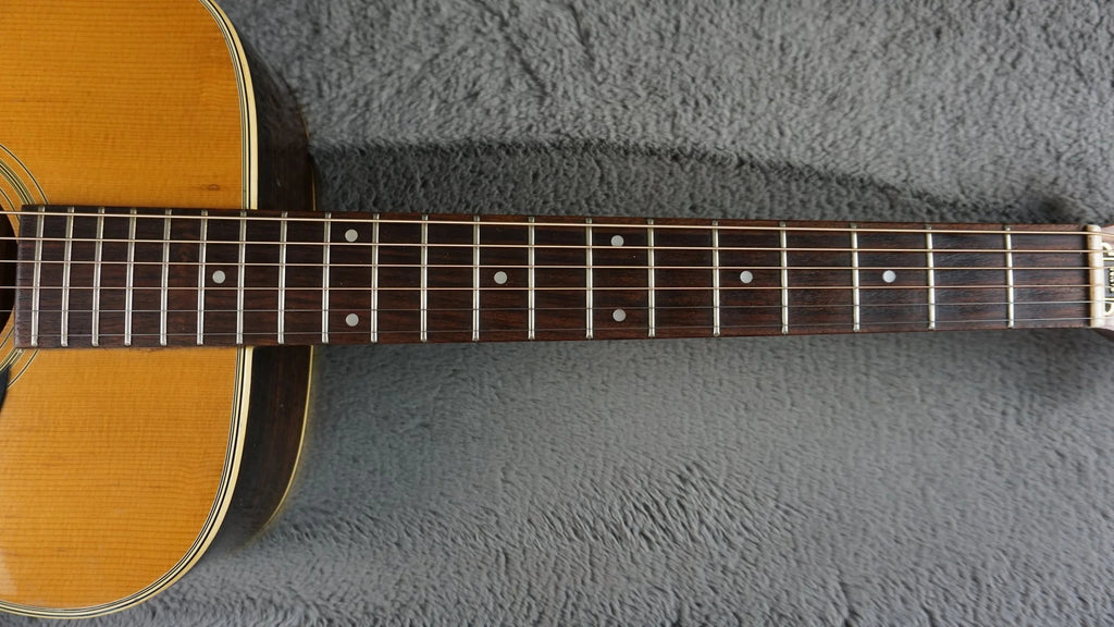 Morris F-15 OM Japan Acoustic Guitar w/ Built-In Electronics & Hard Case