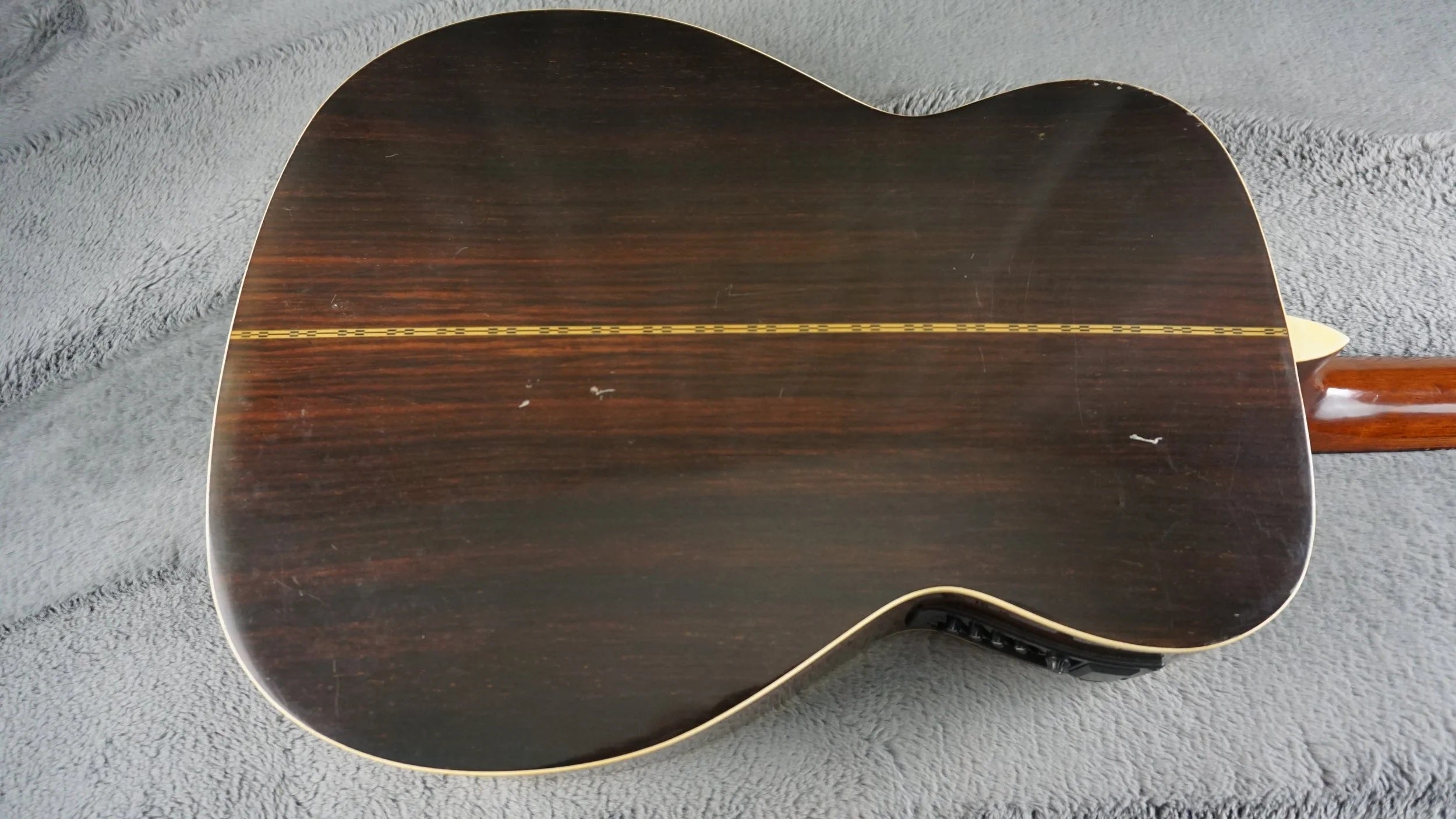 Morris F-15 OM Japan Acoustic Guitar w/ Built-In Electronics & Hard Case