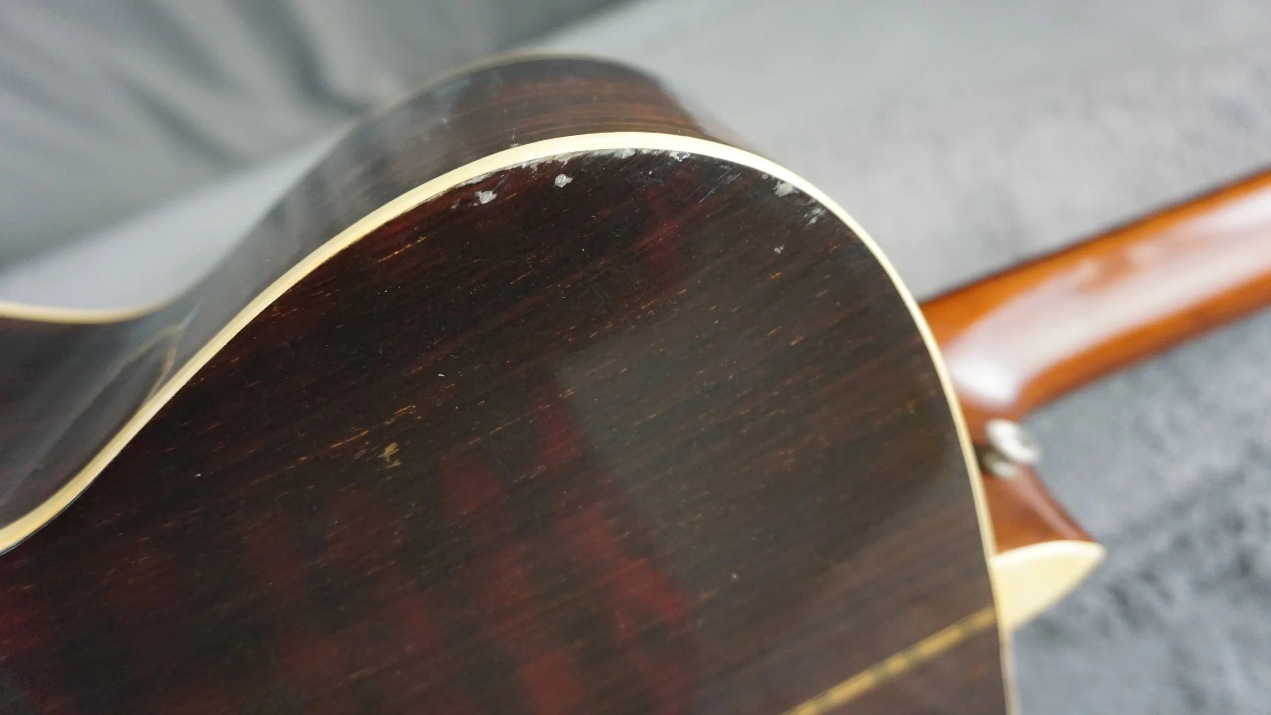 Morris F-15 OM Japan Acoustic Guitar w/ Built-In Electronics & Hard Case