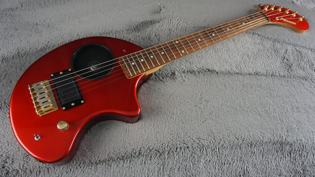 Fernandes ZO-3 Electric Guitar w/ Built-In Speaker, Gig Bag – Red – Made in Japan