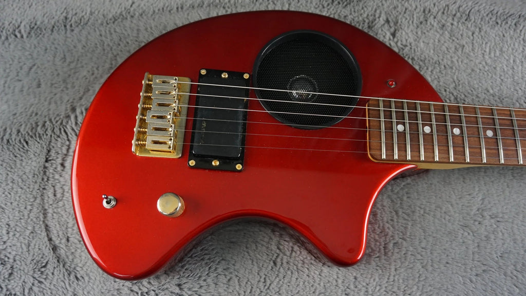 Fernandes ZO-3 Electric Guitar w/ Built-In Speaker, Gig Bag – Red – Made in Japan