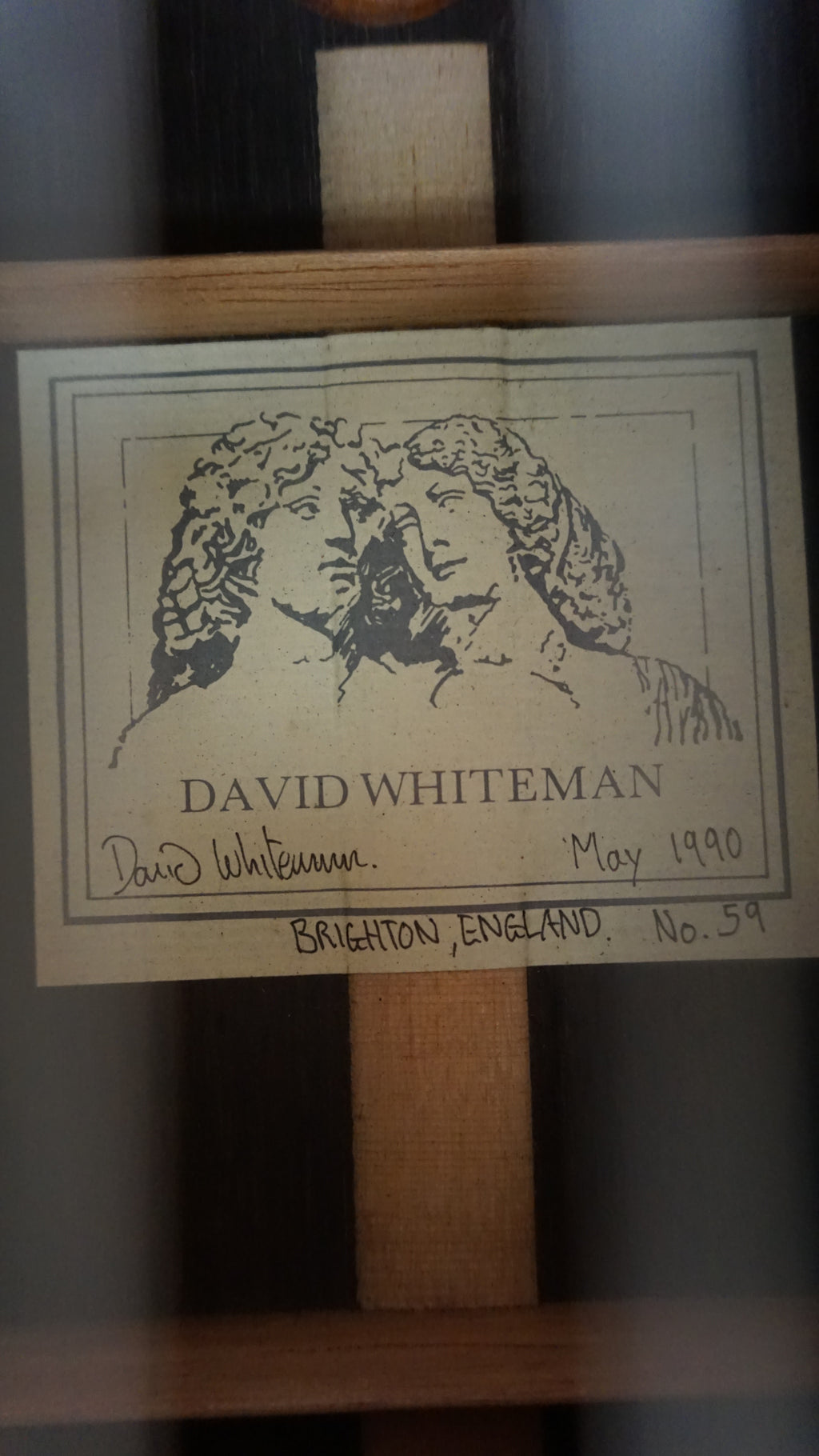 David Whiteman No. 59 1990 - Natural Handmade Classical Guitar