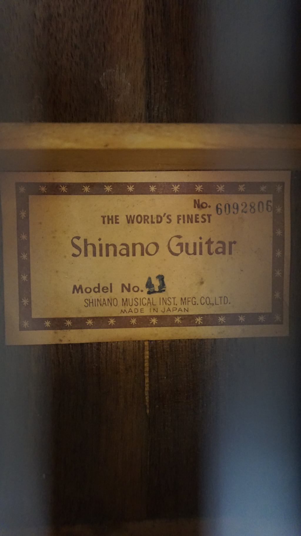 Shinano No. 43 Japan Classical Guitar w/ Hard Case