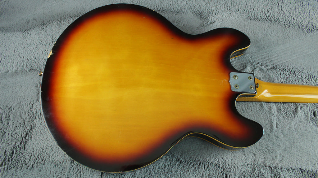 Semi-Hollow Sunburst Electric Guitar