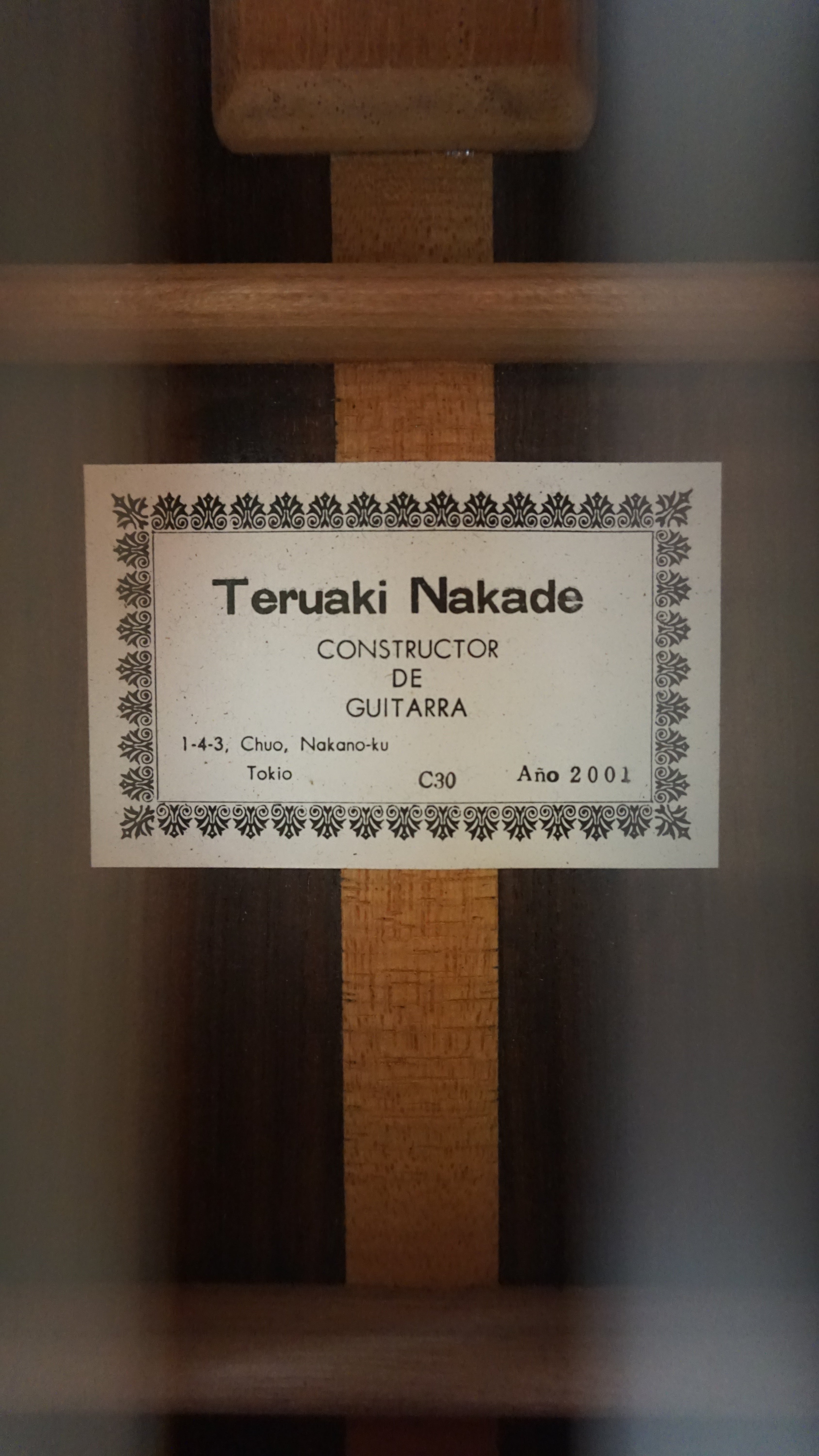Teruaki Nakade C30 2001 Japan Classical Guitar Indian Rosewood