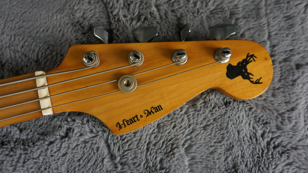 Heart Man Suzuki Precision/Musicmaster Style Bass 1970s - Black