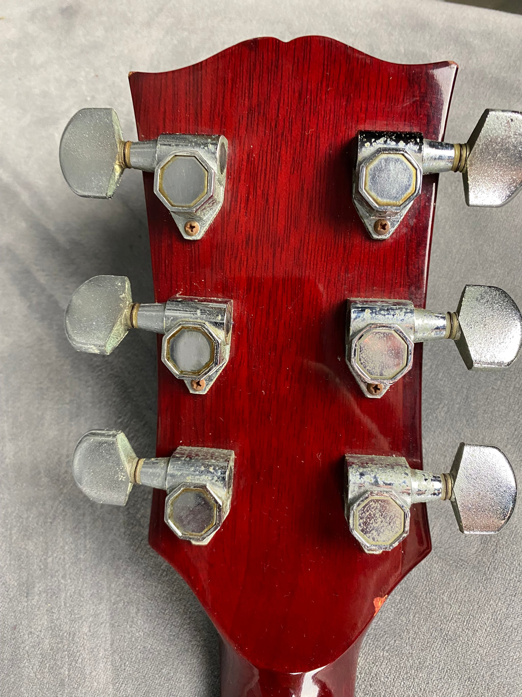 Heerby SG Kasuga MIJ Rare! Neck Thru 1977 Trans Red
