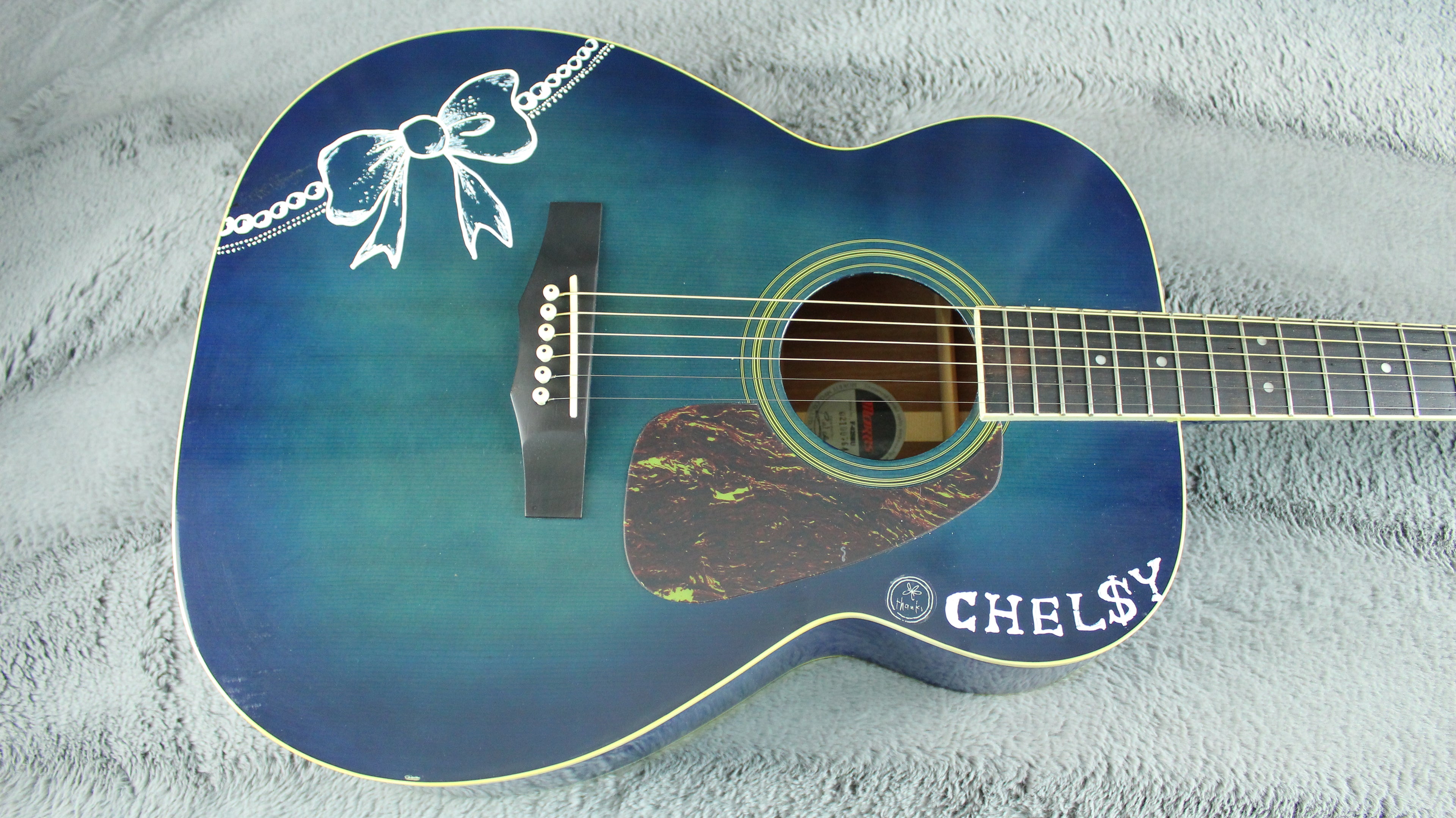 Morris F-02SBU Blue Japan Acoustic Guitar
