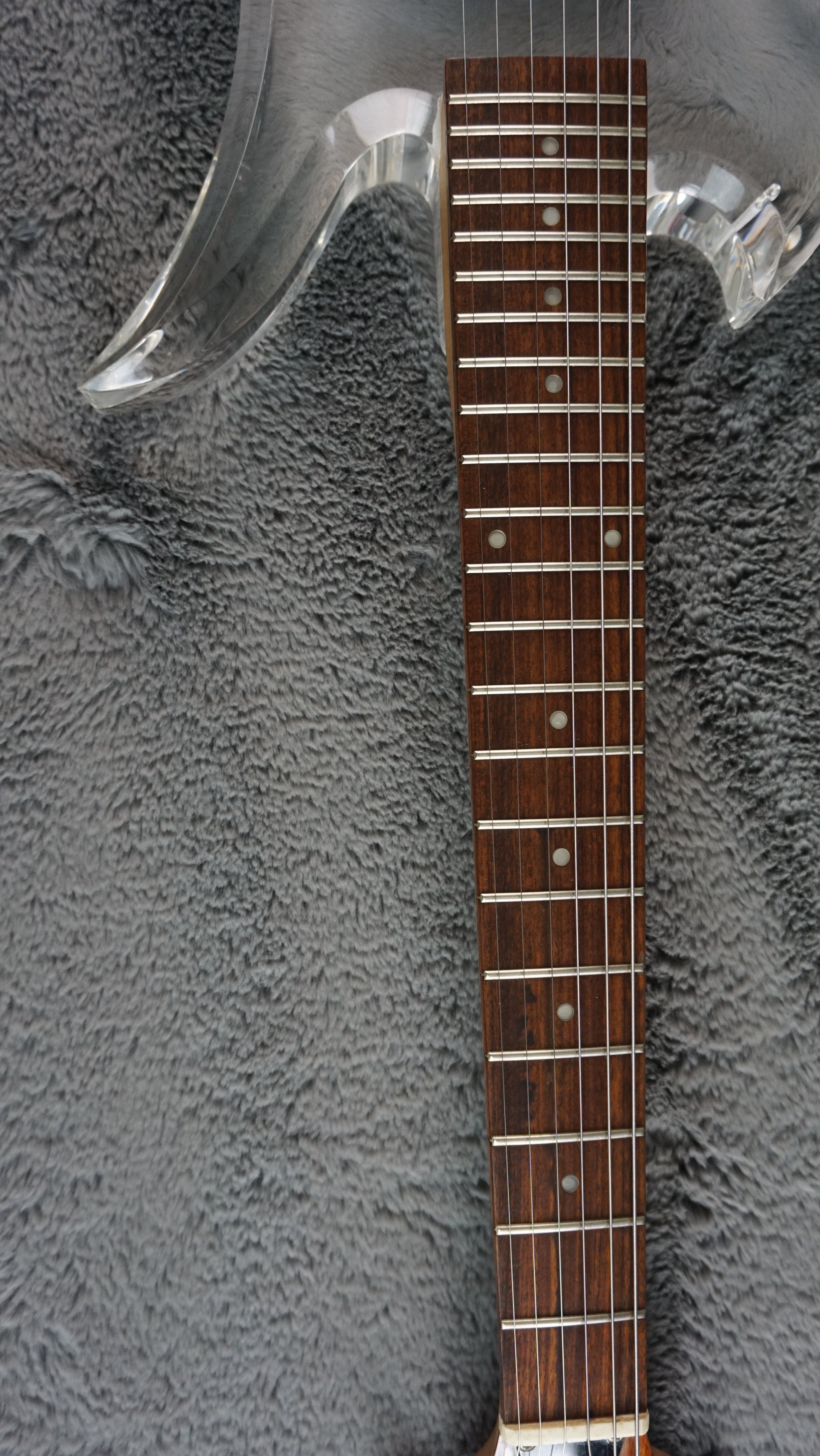 Fernandes Crystal Jr With Built In Amp Mockingbird Rare! Clear
