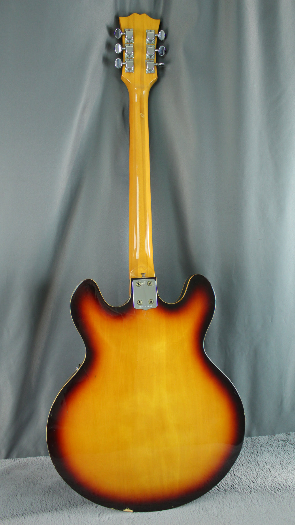 Semi-Hollow Sunburst Electric Guitar