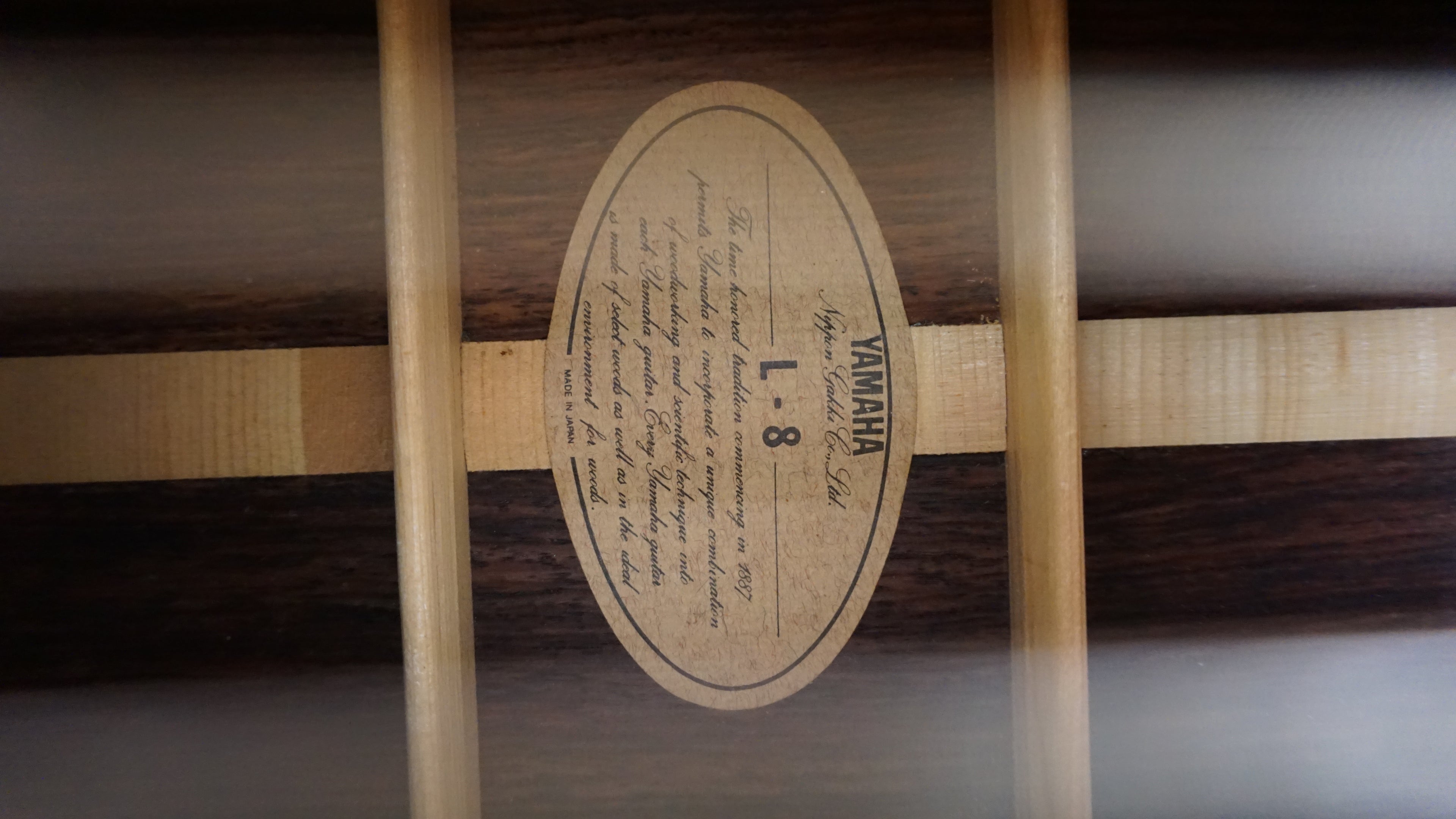 Yamaha L-8 Luxury Series Solid Wood Japan Acoustic