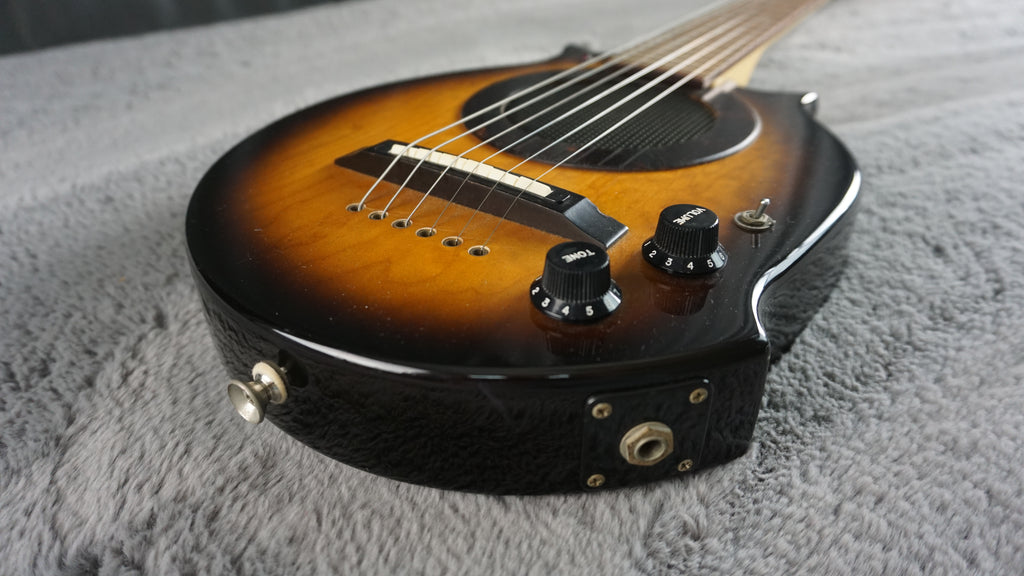 Morris Sound Circus Series Amplified Travel Guitar Japan Tobacco Burst