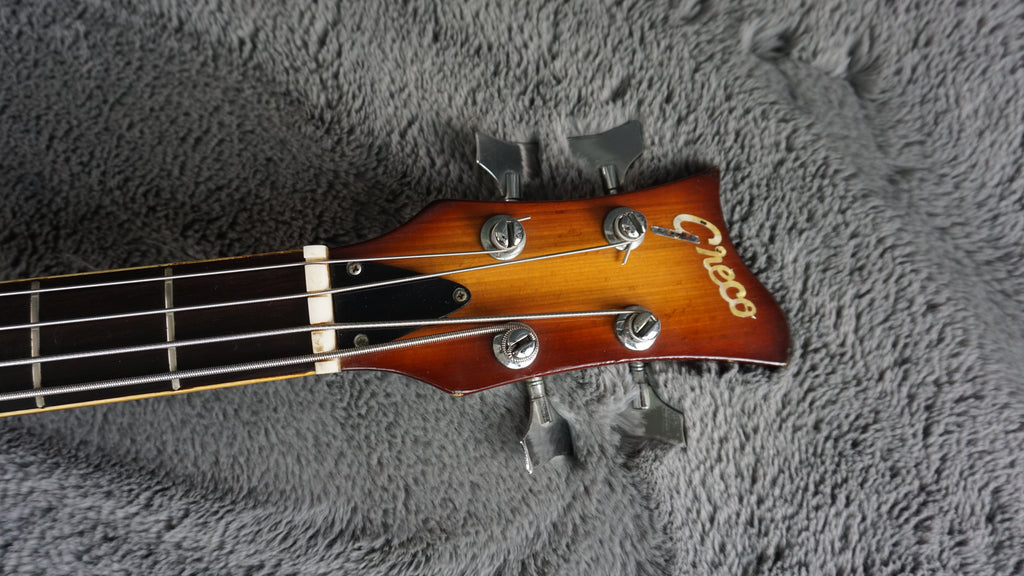 Greco Violin Bass Vintage - Sunburst Semi-Hollow Lefty
