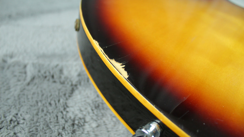 Semi-Hollow Sunburst Electric Guitar