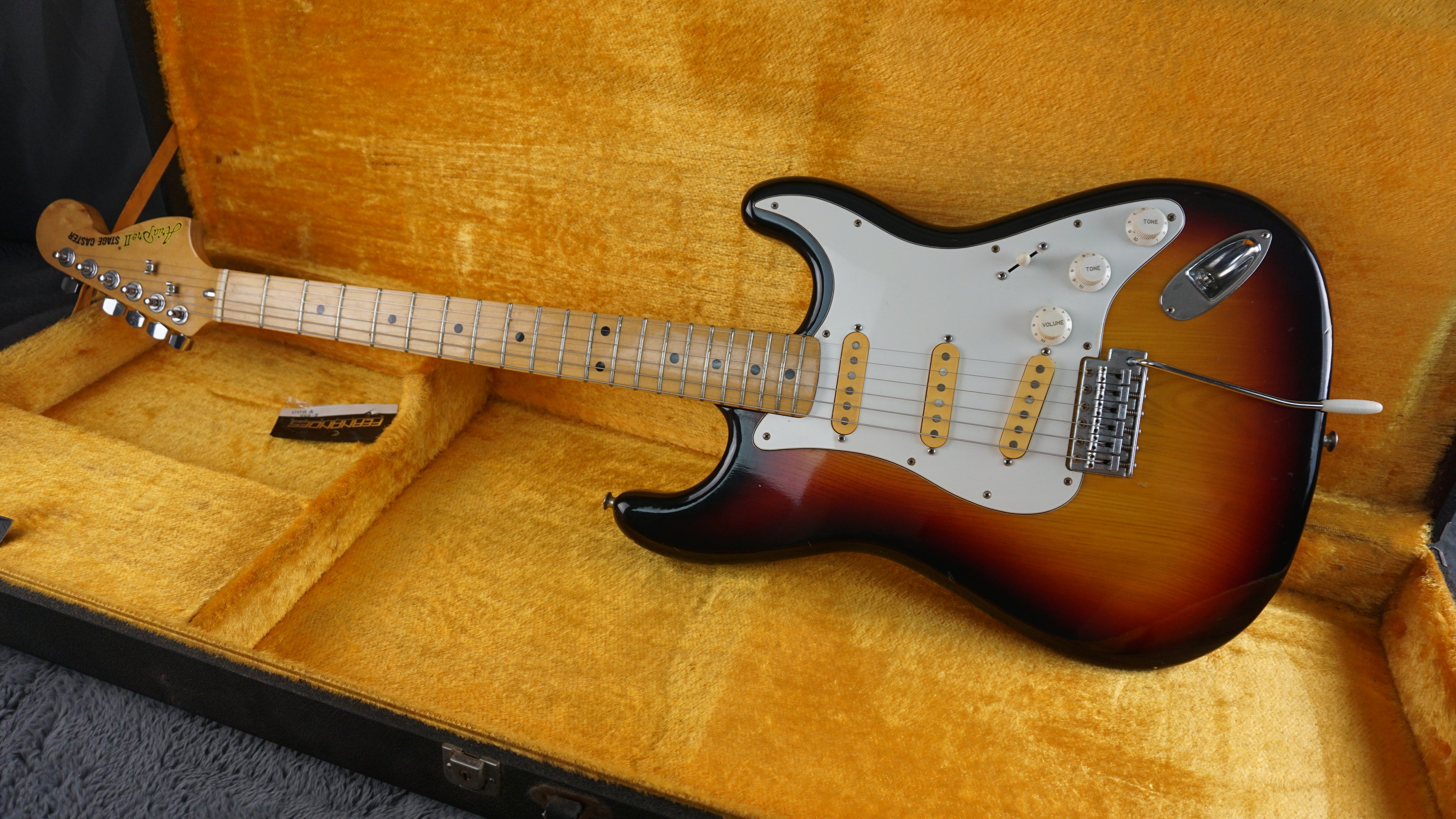 Aria Pro II Stagecaster - Sunburst 1970s Japan w/ Hard Case