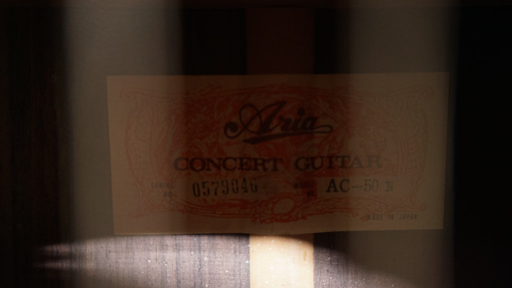 Aria AC-50 N Concert Guitar Handmade by Kuniharu Nobe Indian Rosewood!
