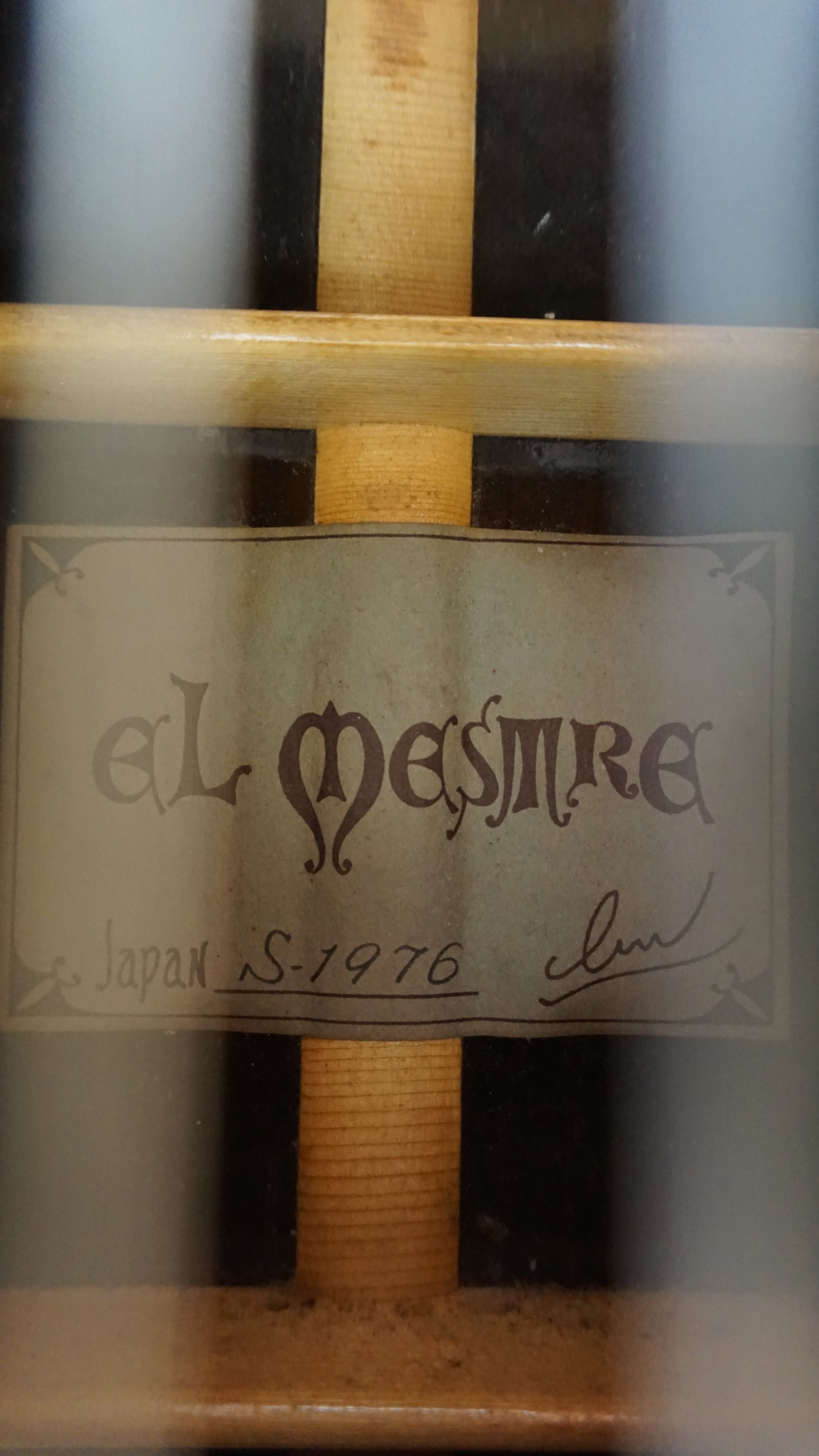 El Mesmre S-1976 Japan Classical Guitar w/ Hard Case Rare Solid Woods