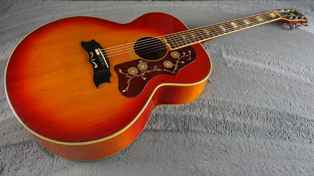 Morales M350 Jumbo Acoustic Japan Sunburst w/ Hard Case