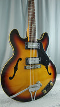 Semi-Hollow Sunburst Electric Guitar