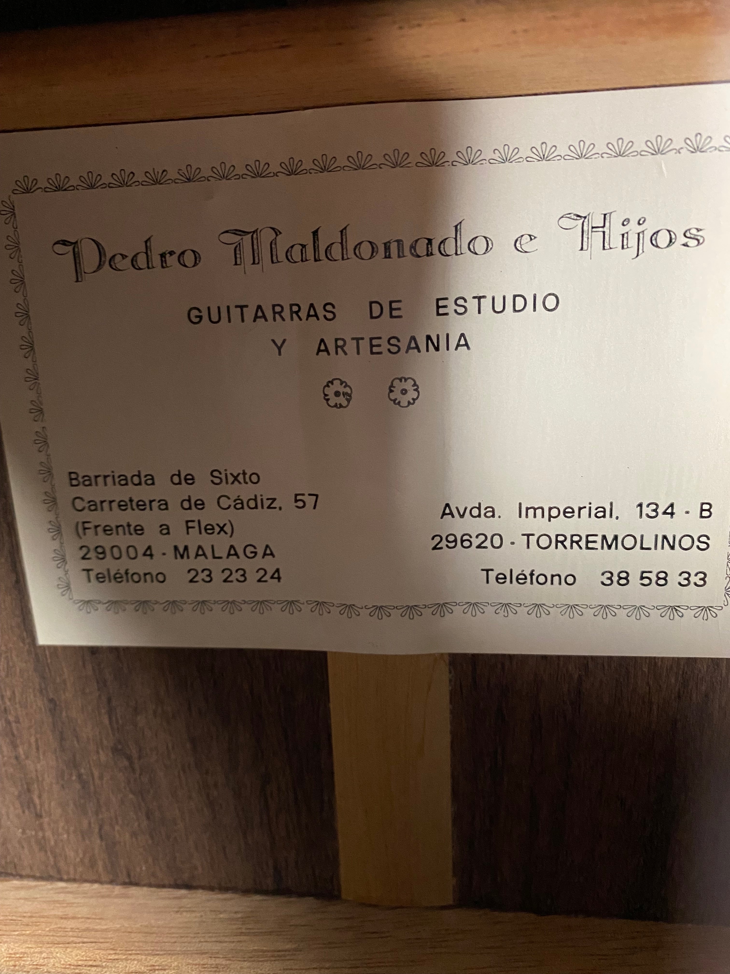 Pedro Maldonado Handmade in Spain Classical Guitar 1993