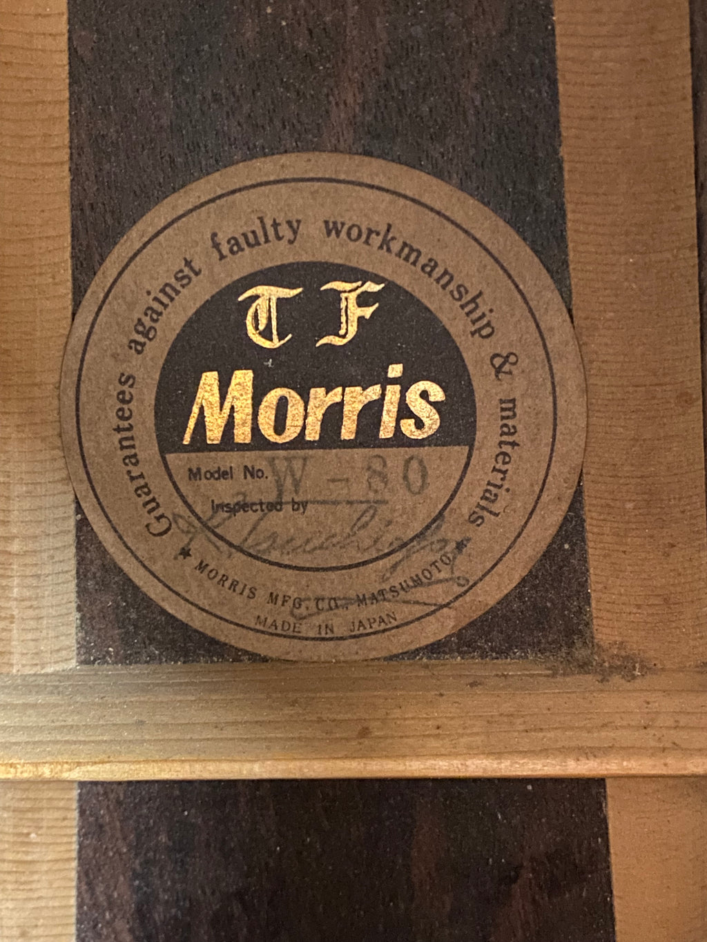 T F Morris W-80 Rare MIJ Premium Model early 1980’s