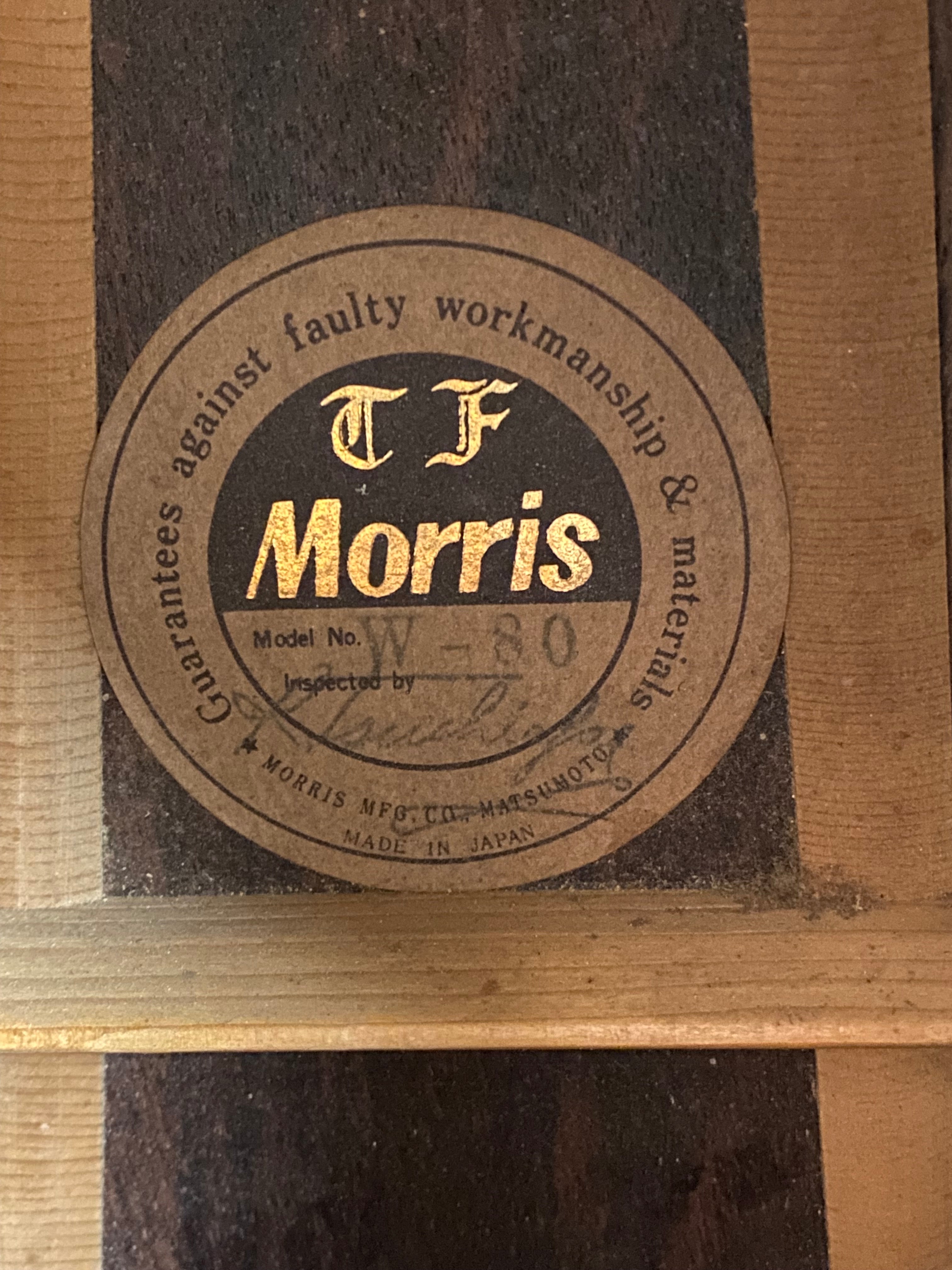 T F Morris W-80 Rare MIJ Premium Model early 1980’s