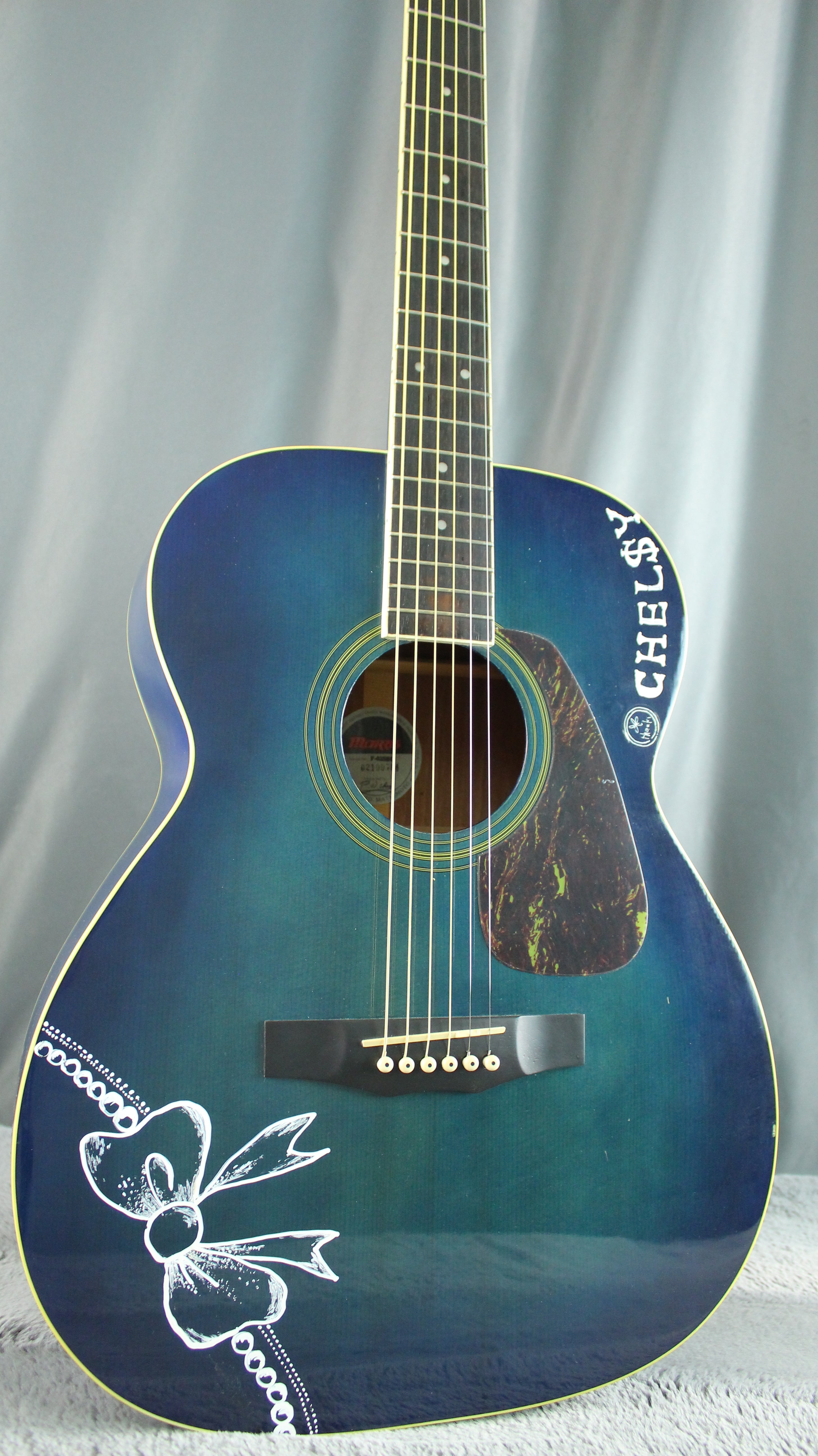Morris F-02SBU Blue Japan Acoustic Guitar