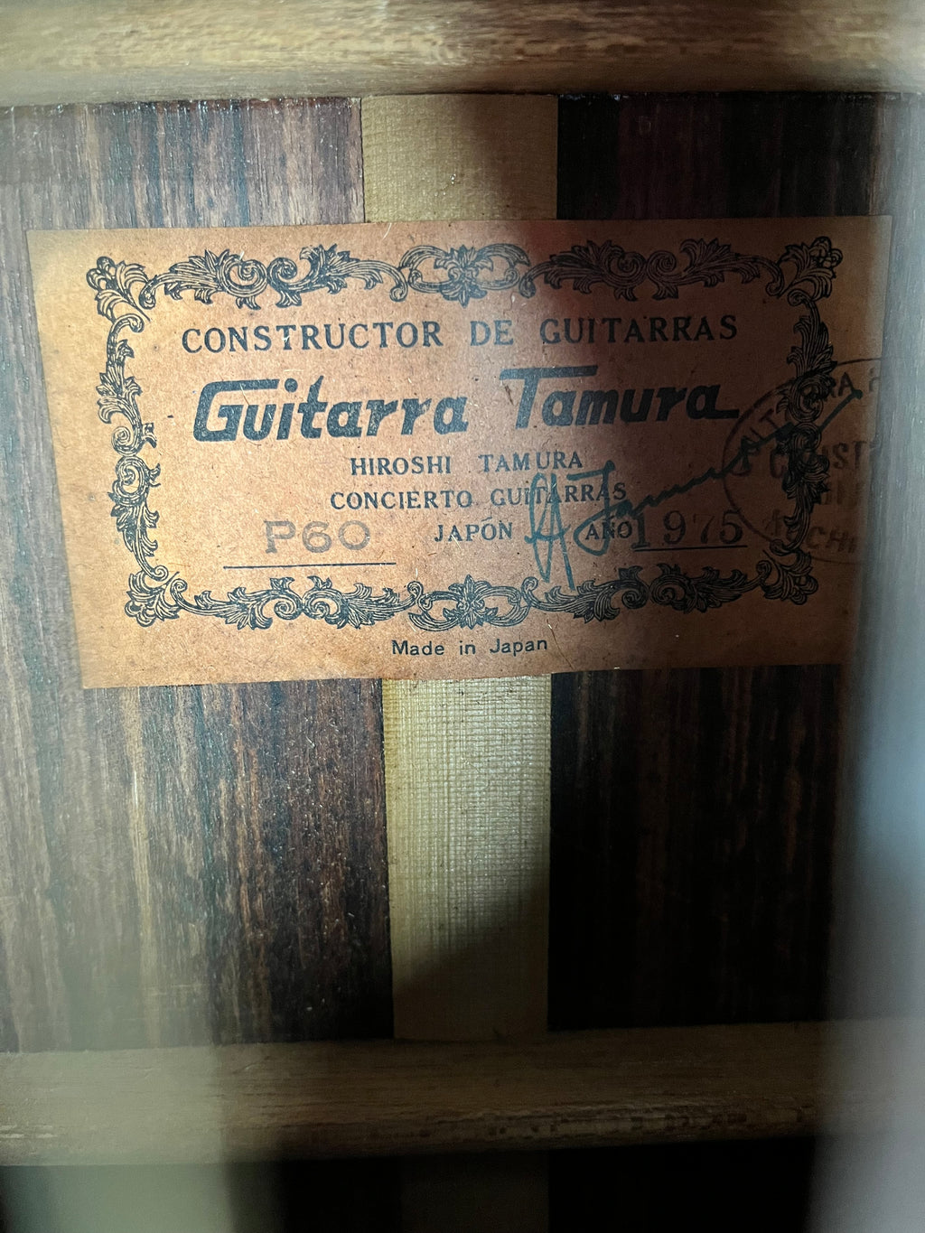 Hiroshi Tamura P-60 Guitar MIJ 1975