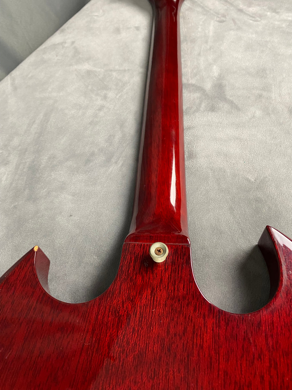 Heerby SG Kasuga MIJ Rare! Neck Thru 1977 Trans Red