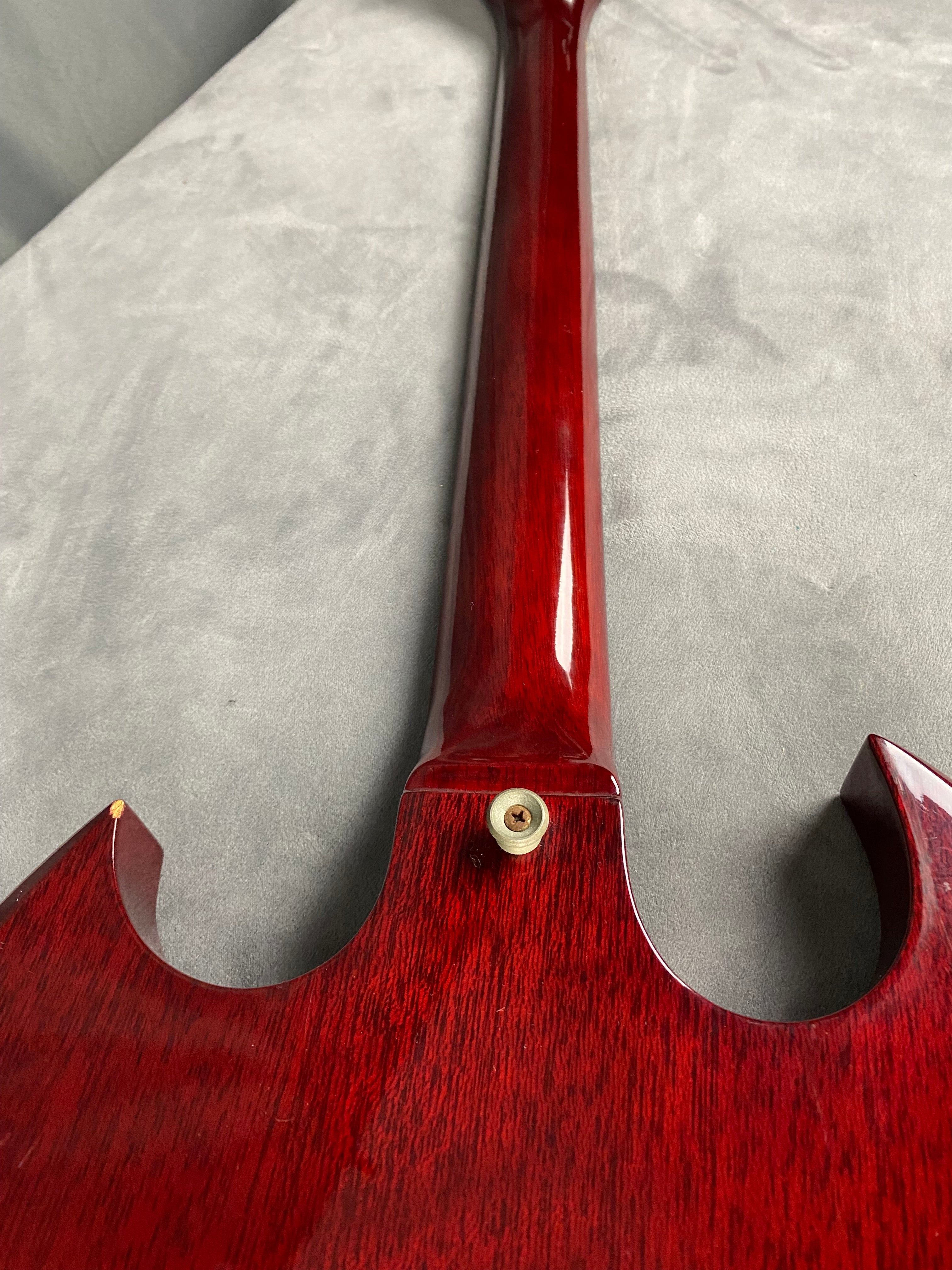 Heerby SG Kasuga MIJ Rare! Neck Thru 1977 Trans Red