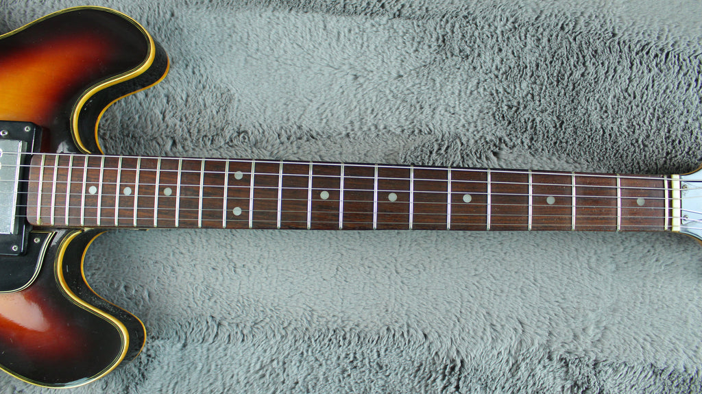Semi-Hollow Sunburst Electric Guitar