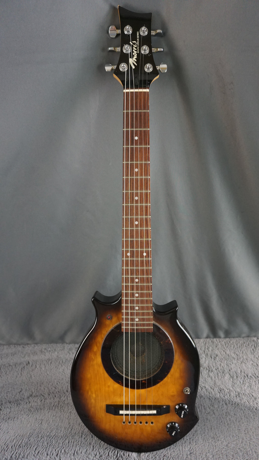 Morris Sound Circus Series Amplified Travel Guitar Japan Tobacco Burst