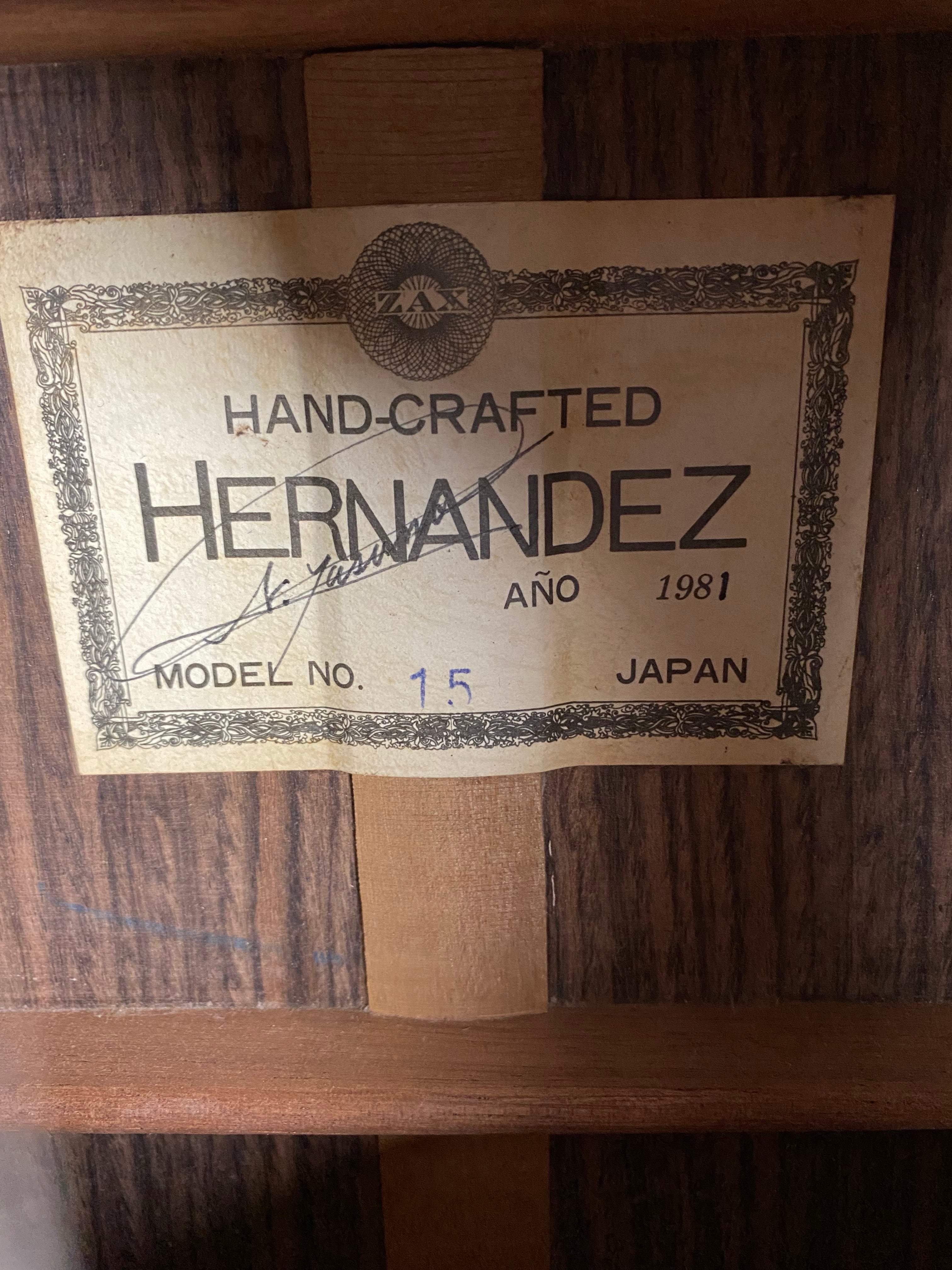 Hernandez Model 15 Sherry-Brenner? MIJ Rare! 1981