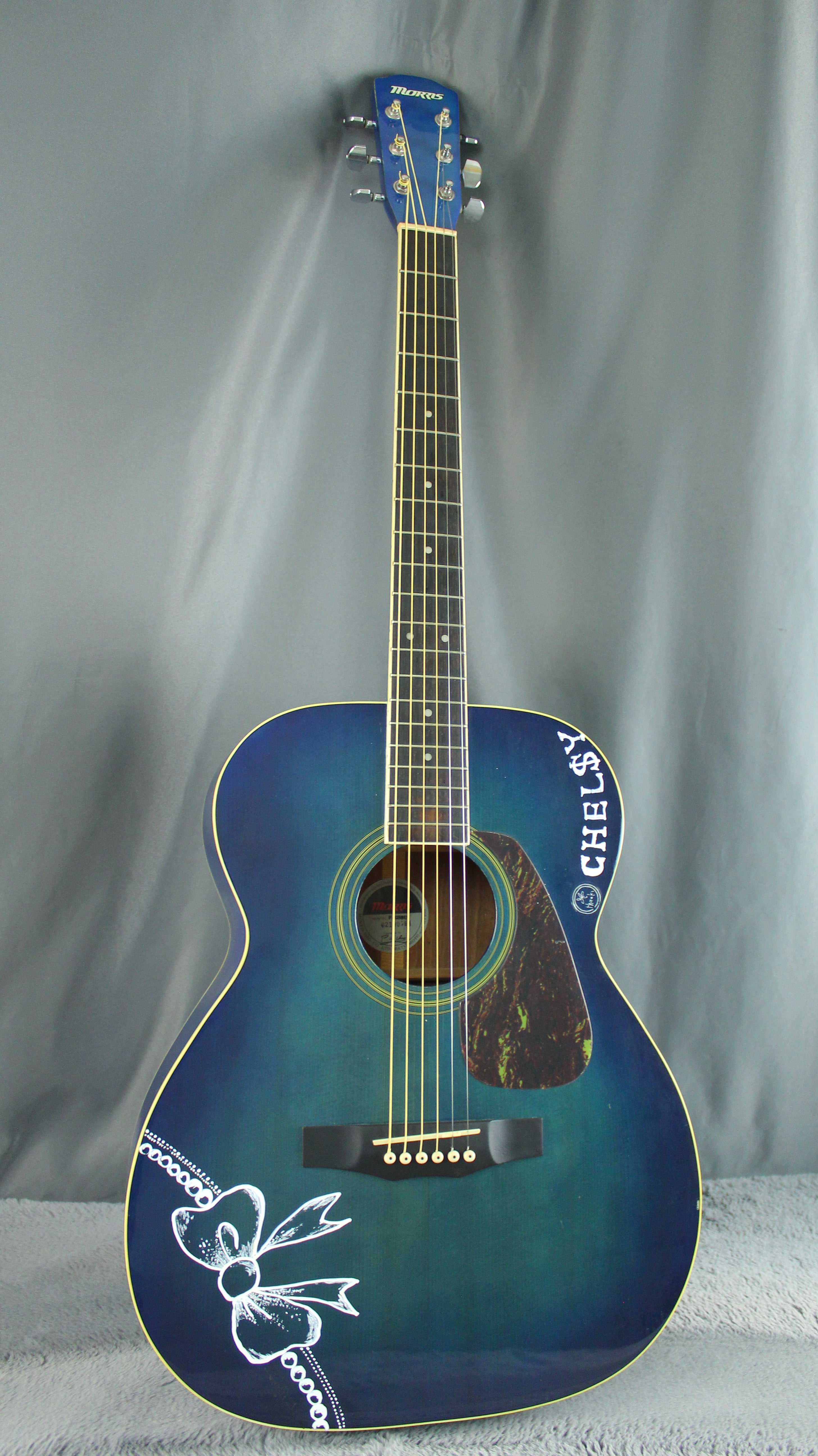 Morris F-02SBU Blue Japan Acoustic Guitar