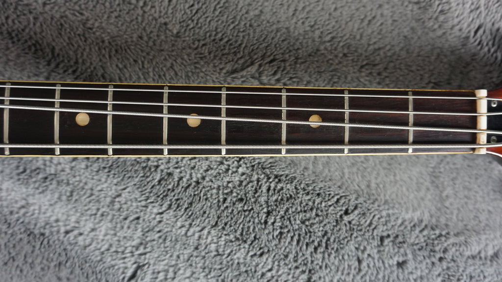 Greco Violin Bass Vintage - Sunburst Semi-Hollow Lefty