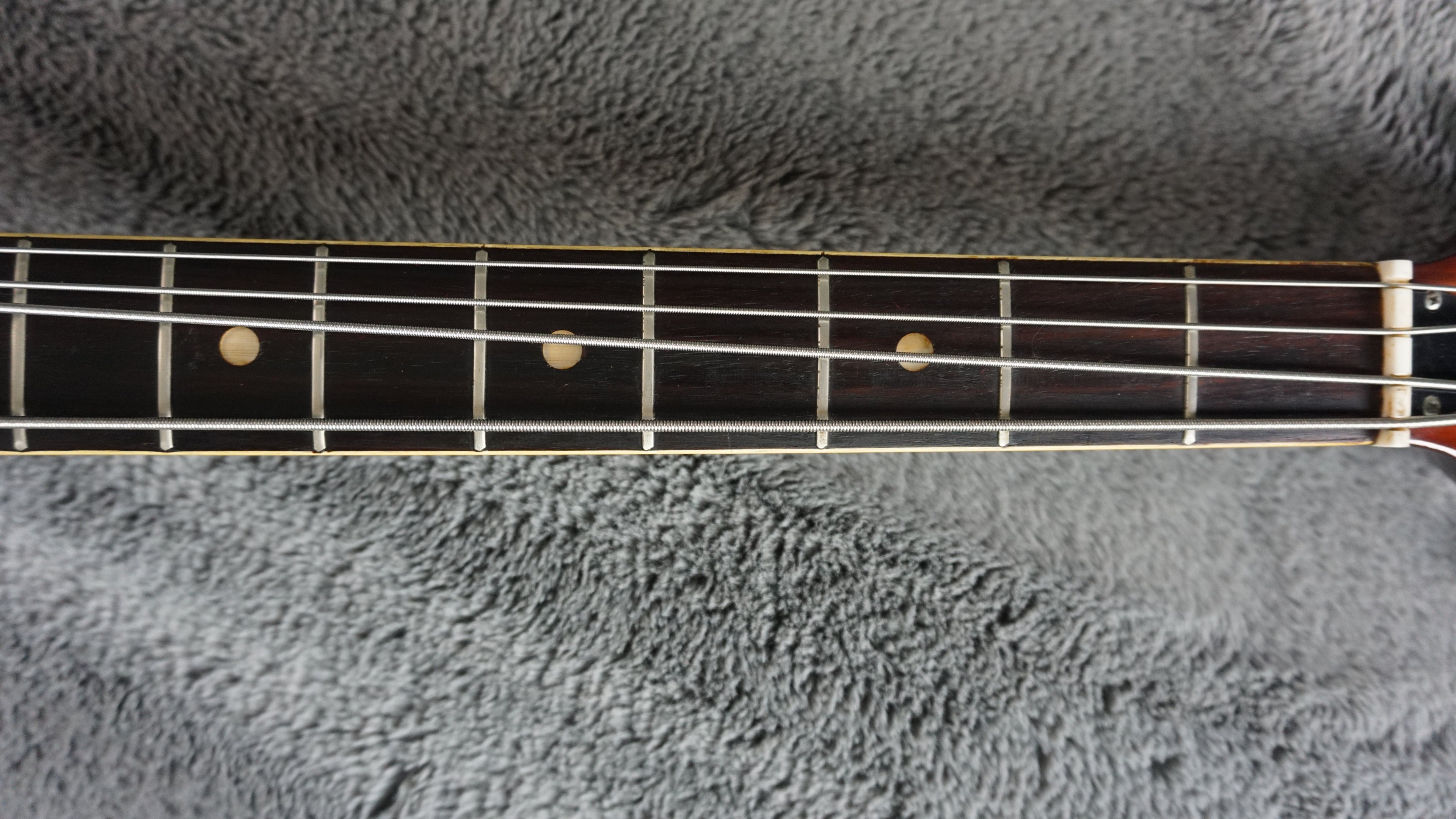 Greco Violin Bass Vintage - Sunburst Semi-Hollow Lefty