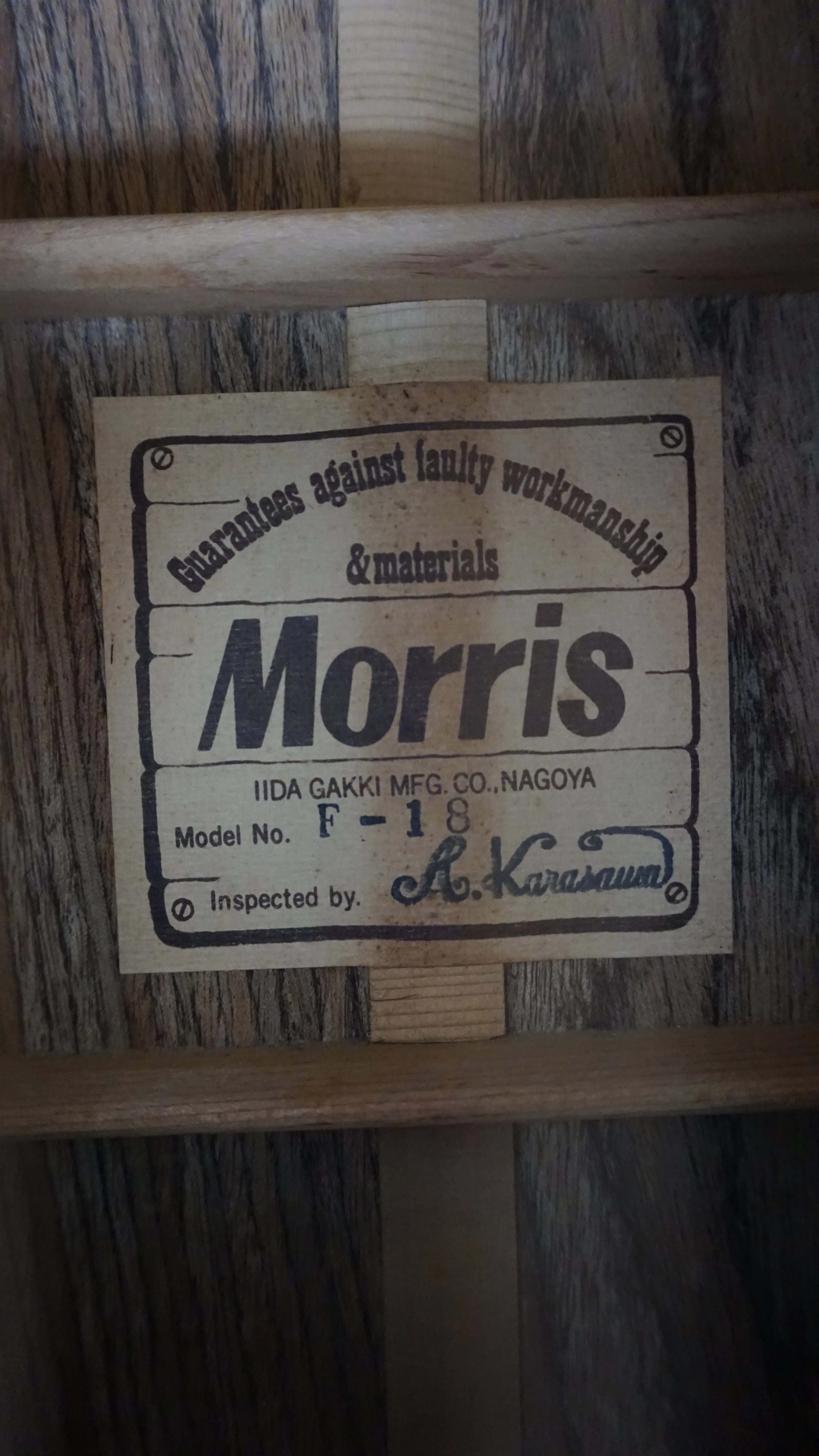 Morris F-18 Japan Folk Acoustic Guitar